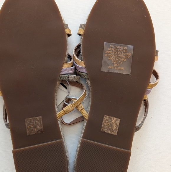 NWT Madewell Kathryn Strappy Leather Sandal Espadrilles size 7.5 - Picture 3 of 5